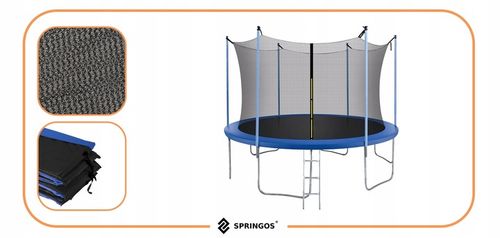 OSŁONA SPRĘŻYN + SIATKA WEWNĘTRZNA 304 - 312cm 10FT AKCESORIA DO TRAMPOLINY na Arena.pl