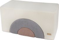 Zestaw 3 dużych klocków piankowych Tęcza (ecru/beż, szary, pudrowy róż)