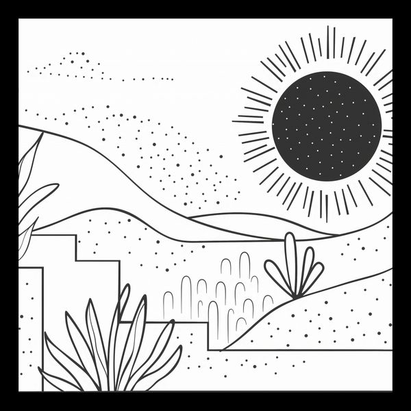 Plakat 30x30cm Linearny Pejzaż zdjęcie 2