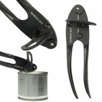 OTWIERACZ DO PUSZEK KONSERW CIĘŻKI SOLIDNY CZARNY STAL NIERDZEWNA