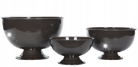 3 szt. DONICZKA EMALIOWANA brązowy połysk