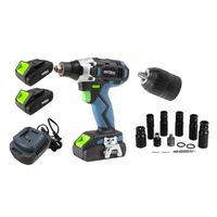 KLUCZ UDAROWY AKUMULATOROWY 21V - ZESTAW Z NASADKAMI KD3407