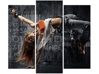 OBRAZ DZIEWCZYNA TAŃCZĄCA BREAKDANCE
