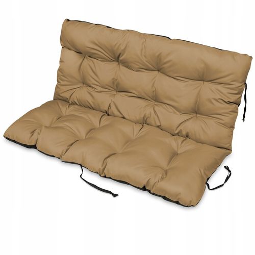 Beżowa poduszka na ławkę ogrodową 180x60x50 45/45 na Arena.pl