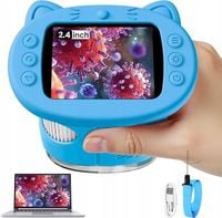 Mikroskop dla Dzieci, Cyfrowy Edukacyjny Led, Zoom 1000x+ 2 Miliony Pikseli