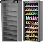 SZAFKA REGAŁ NA BUTY MATERIAŁOWA SZAFA TEKSTYLNA OBUWIE ORGANIZER 9 PÓŁEK