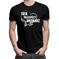 Tata najlepszy wędkarz - męska koszulka na prezent Czarny XS T-shirt
