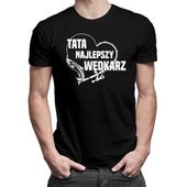 Tata najlepszy wędkarz - męska koszulka na prezent Czarny XL T-shirt