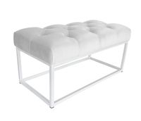 Ławka CHESTERFIELD LOFT podstawa biała pufa podnóżek MG39