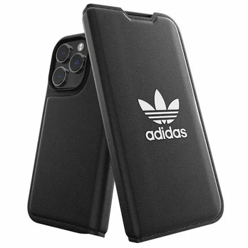 Etui Adidas OR Booklet Case BASIC na iPhone 14 Pro - czarno-białe na Arena.pl