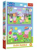 puzzle 2x24 peppa na placu zabaw 34435