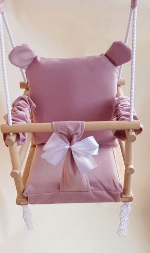 HUŚTAWKA 3w1 DLA DZIECI miś kolor RÓŻOWY na Arena.pl