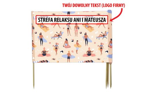 PARAWAN PLAŻOWY Plaża z indywidualnym napisem 8 PANELI 68.8 na Arena.pl