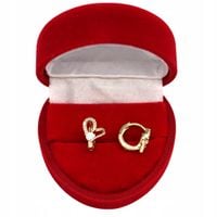 Złote KOLCZYKI ze stali chirurgicznej 316L K1983 14K SERCA SERDUSZKA