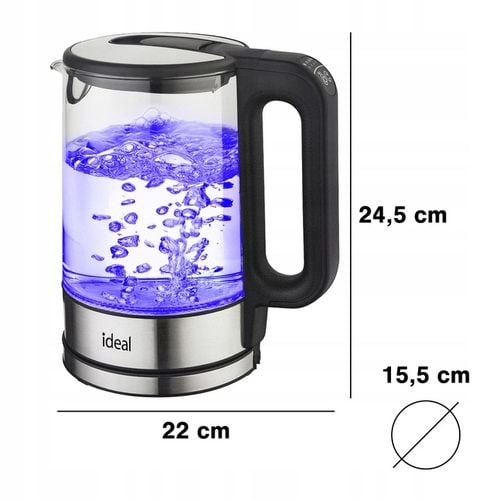 Czajnik elektryczny Ideal IK1103 2200 W 1,7 l czarny na Arena.pl