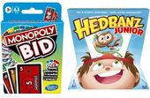 2w1 MONOPOLY BID HASBRO gra planszowa karciana + HEDBANZ JUNIOR Classic PL