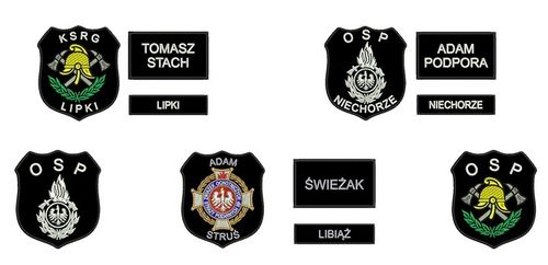 Naszywki straż OSP,ZOSP,KSRG komplet z rzepem na Arena.pl