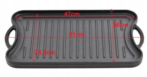 Płyta ŻELIWNA Grillowa na OGNISKO Grilla Patelnia Grill Dwustronna na Arena.pl