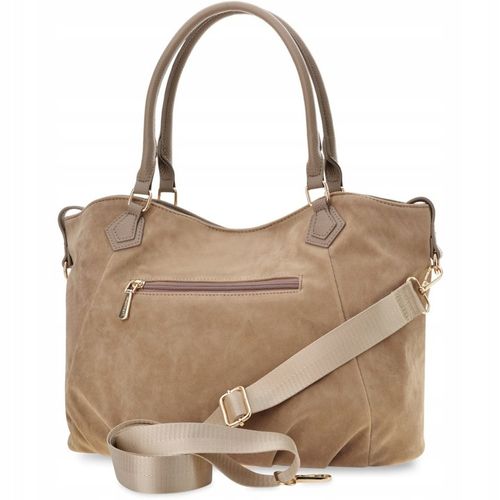 Monnari Torba Worek Luźna Torebka Zamszowa Miękka Shopperka Na Ramię na Arena.pl