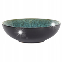 TALERZ DO ZUPY Elia 18,5 cm zielony CERAMICZNY retro