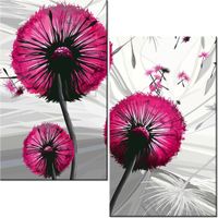 60CM 50CM OBRAZ ŚCIENNY DMUCHAWCE AMARANCIE DRUK PŁÓTNO