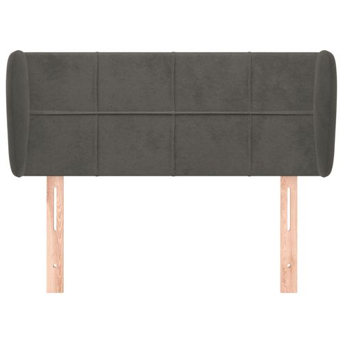 Zagłówek uszak, ciemnoszary, 93x23x78/88 cm, aksamitny na Arena.pl