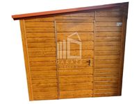Domek Ogrodowy Schowek Garaż 2,5x6 Brama uchylna drzwi drewnopodobny  ID209