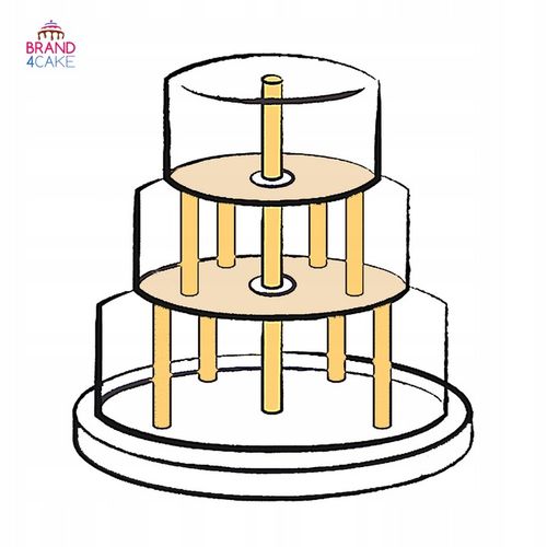 Stojak Stelaż na tort 3-piętrowy 40/24/18 cm Podkład pod tort Piętrowy na Arena.pl