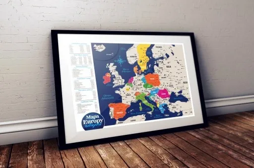 Mapa Europy zdrapka PRODUKT POLSKI EUROPA zdjęcie 4