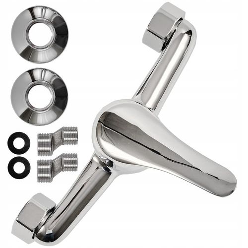 BATERIA PRYSZNICOWA NATRYSKOWA ŚCIENNA DO KABINY PRYSZNICOWEJ WANNOWA CHROM na Arena.pl