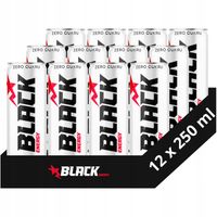 BLACK ENERGY Zero Sugar Gazowany napój energetyzujący b/c 250 ml x 12 sztuk