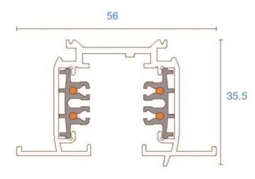 3-obwodowy szynoprzewód 2m 8104 Shilo wpuszczany biały zdjęcie 3