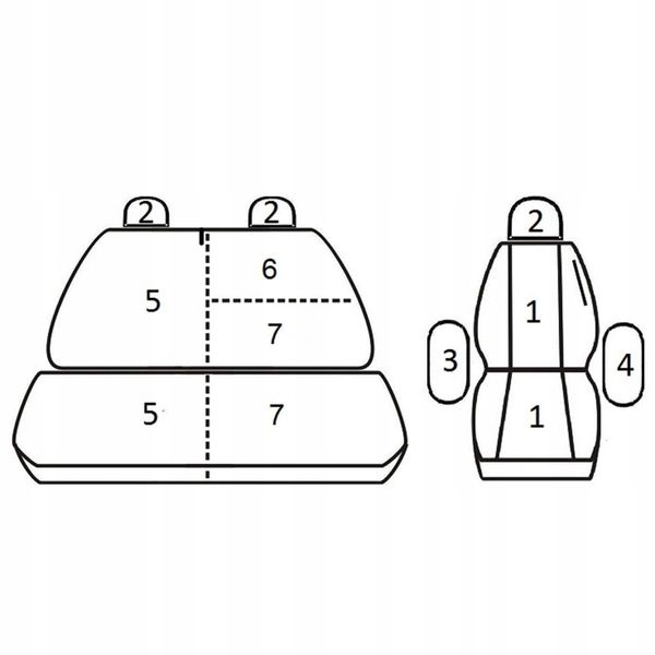 Pokrowce miarowe do Man TGE 2+1 II 3os (2017r-...) zdjęcie 2