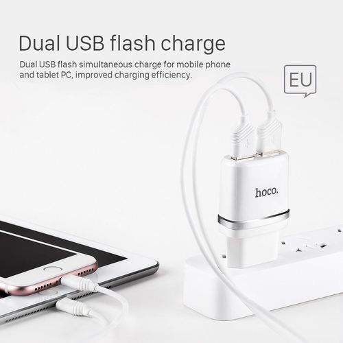HOCO C12 2-PORT NETWORK CHARGER WHITE na Arena.pl