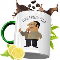 Kubek Zielony Dla Szefa Szefowej Prezent Urodziny Z Nadrukiem Ze Zdjęciem