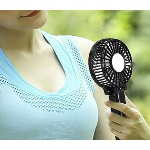 Wentylator ręczny podróżny AKUMULATOROWY regulacja SKŁADANY Sygonix zdjęcie 6