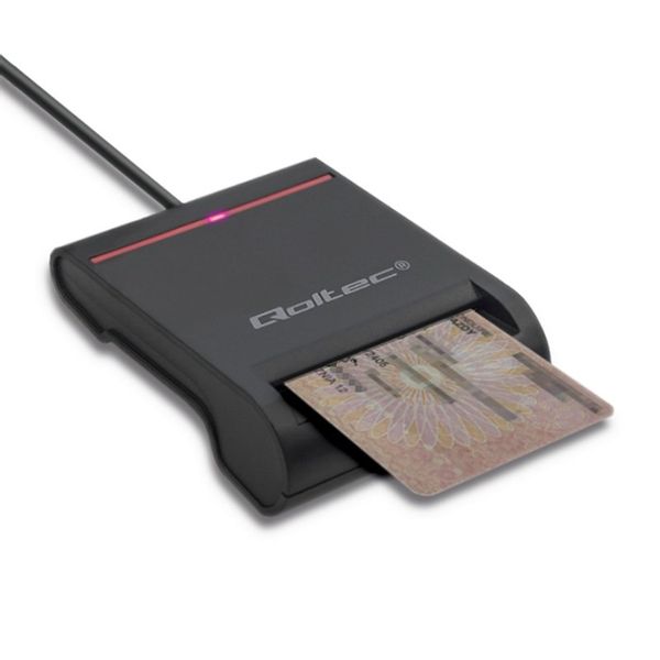 Qoltec Inteligentny czytnik chipowych kart ID |USB 2.0|Plug&Play zdjęcie 5