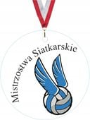 MEDAL Z PLEXI 5 cm nadruk UV siatkówka mistrzostwa zawody twój tekst
