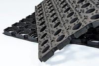 Wycieraczka ażurowa z gumy PLASTER MIODU 50x80 czarna