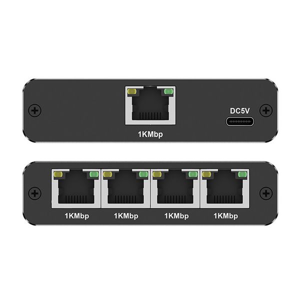 Qoltec Splitter Ethernet 1x4 RJ45 1000Mb/s USB-C zdjęcie 12
