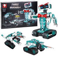 Klocki Konstrukcyjne Robot Sterowany Model 3w1 Czołg Dinozaur 698el