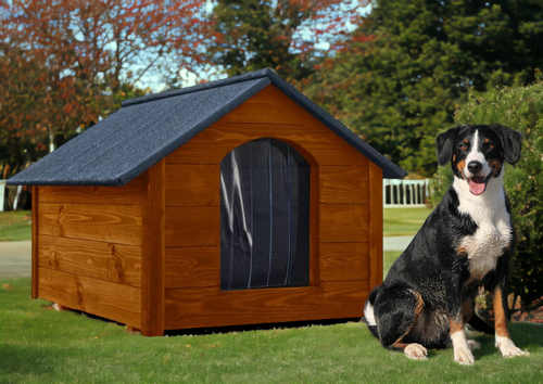 Buda dla psa drewniana ocieplana L Pinia na Arena.pl