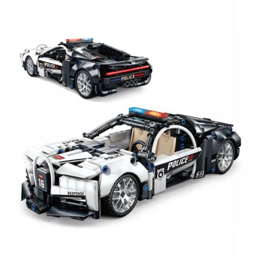 Klocki konstrukcyjne samochód policyjny pojazd z klocków auto do złożenia na Arena.pl