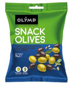 OLYMP Przekąska z oliwek Chalkidiki i Kalamata z ziołami 70 g