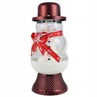 DUŻY ZNICZ BAŁWANEK ZE ZDOBIENIAMI + WKŁAD - KOLOR CZERWONY