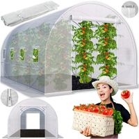TUNEL FOLIOWY ogrodowy DUŻY SOLIDNY FOLIA UV 5 szklarnia 10m2 + 2 X WEJŚCIE