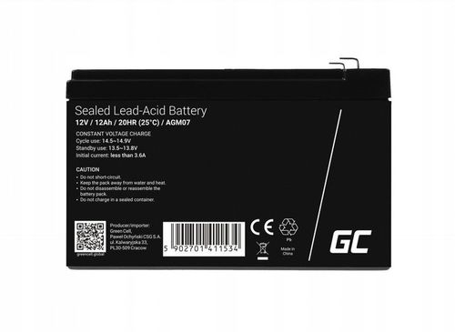 AKUMULATOR AGM VRLA GREENCELL do UPS 12V 12Ah na Arena.pl