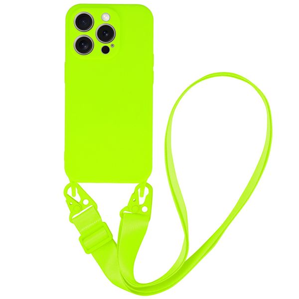 Strap Silicone Case do Iphone 15 Plus wzór 2 limonka zdjęcie 1