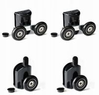 Komplet 4 rolek do kabiny prysznicowej czarne 23mm