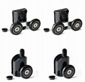 Komplet 4 rolek do kabiny prysznicowej czarne 23mm